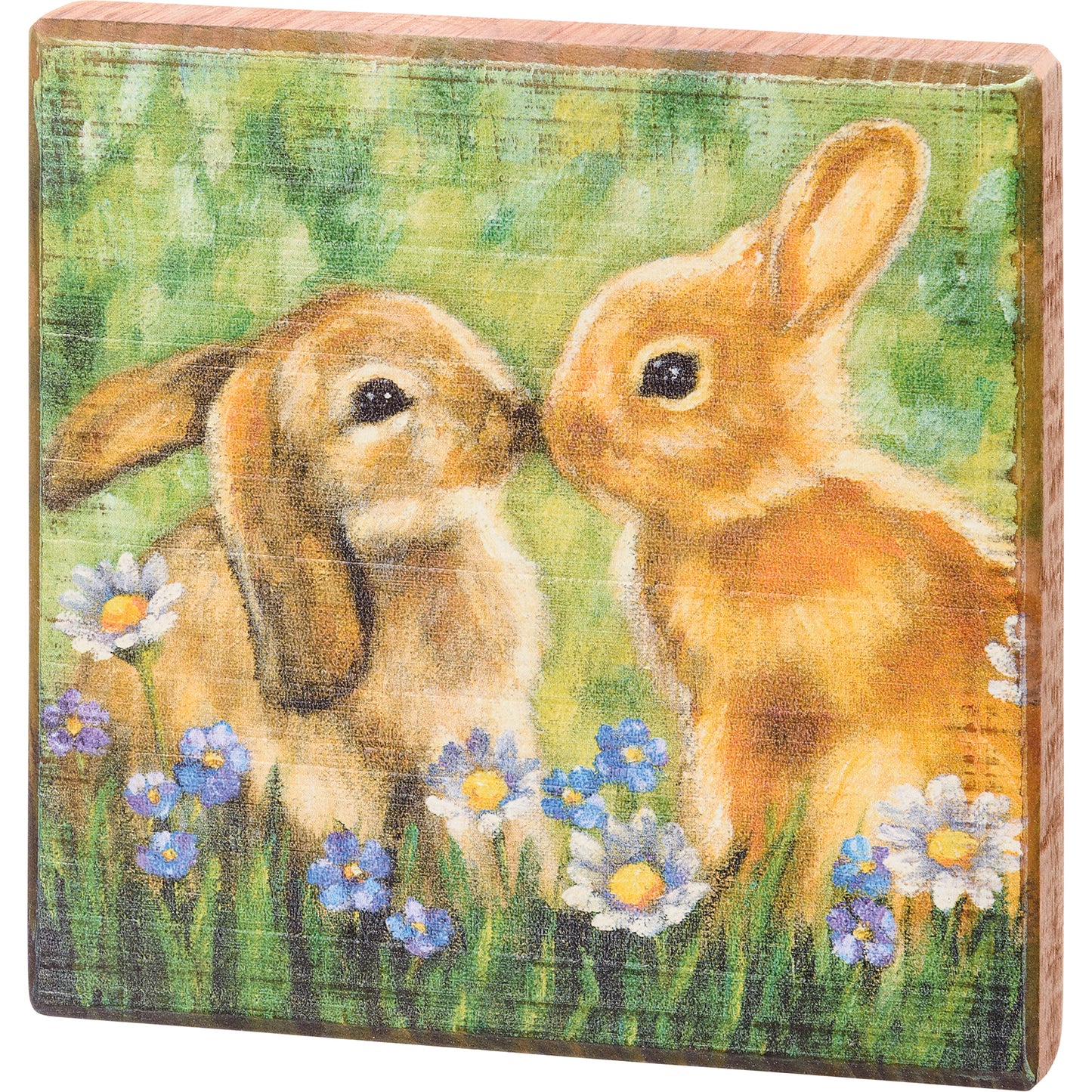 Block Sign - Kissing Bunnies